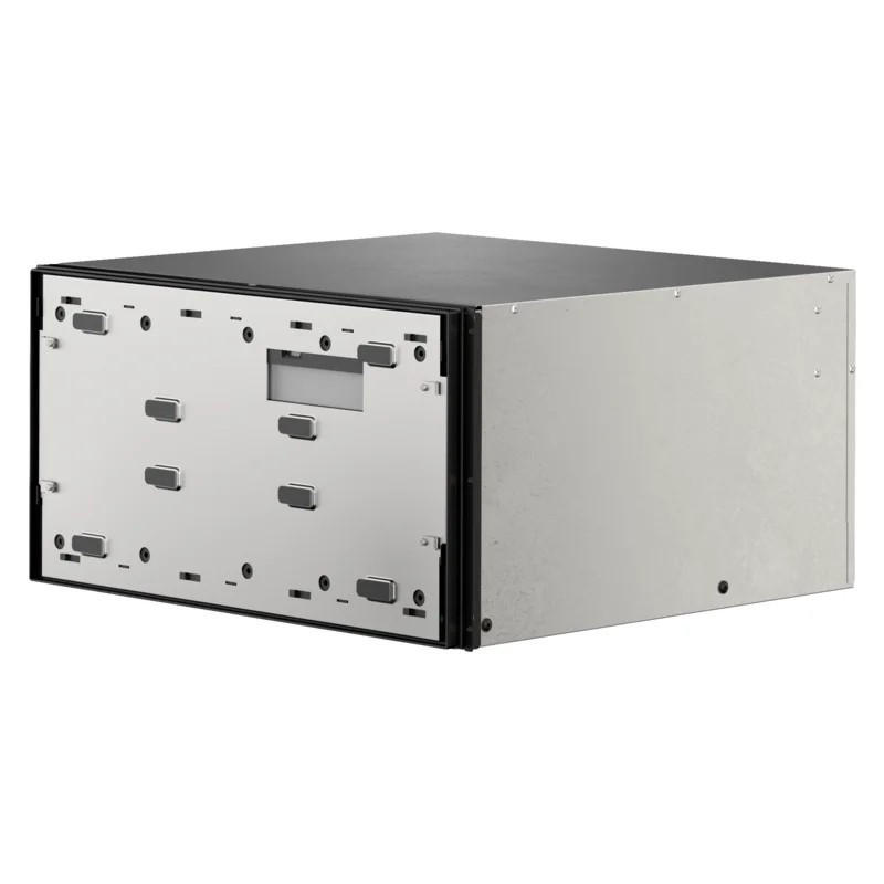 WÄRMESCHUBLADE MS290  - Schwarz, MODERN, Glas/Metall (55,9/53,7/29cm) - Bora