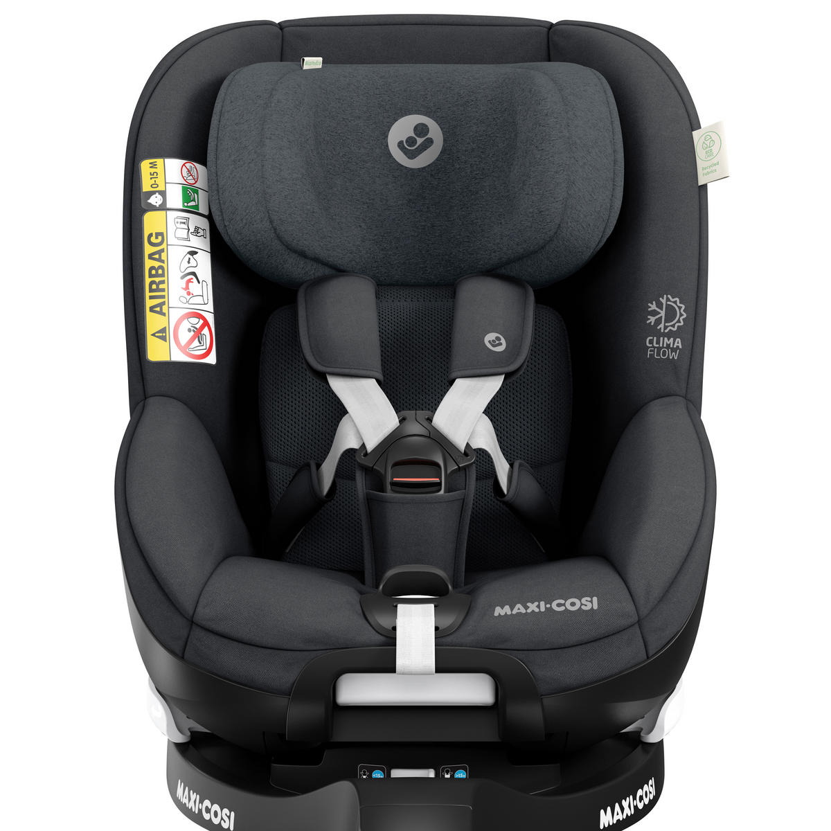KINDERAUTOSITZ Mica Pro Eco i-Size Authentic Graphite   - Dunkelgrau, Basics, Kunststoff/Textil (44,2/64,8/68,3cm) - Maxi-Cosi
