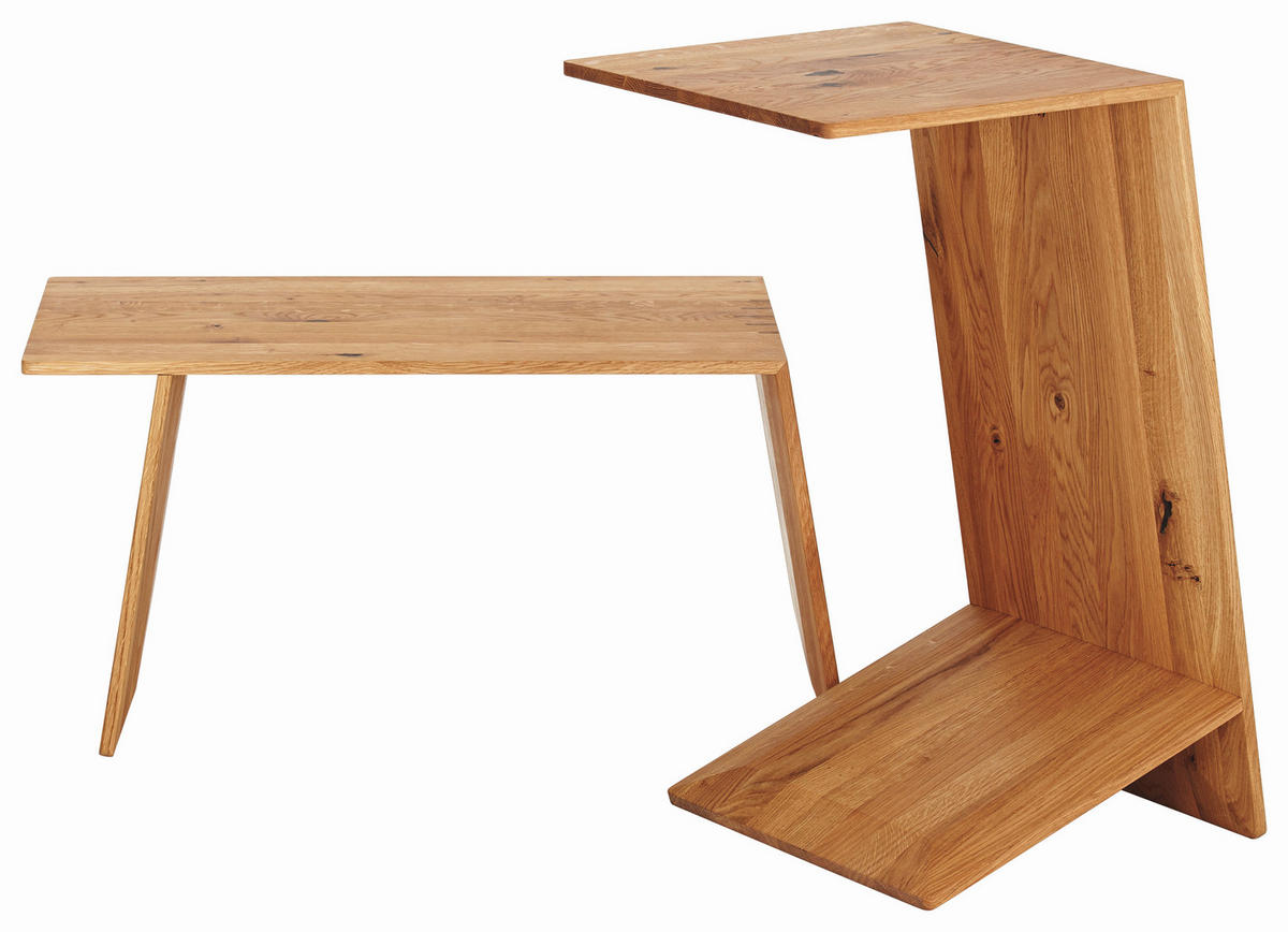 BEISTELLTISCH in Holz 76,6/38/37,6 cm  - Eichefarben, Design, Holz (76,6/38/37,6cm) - TEAM 7