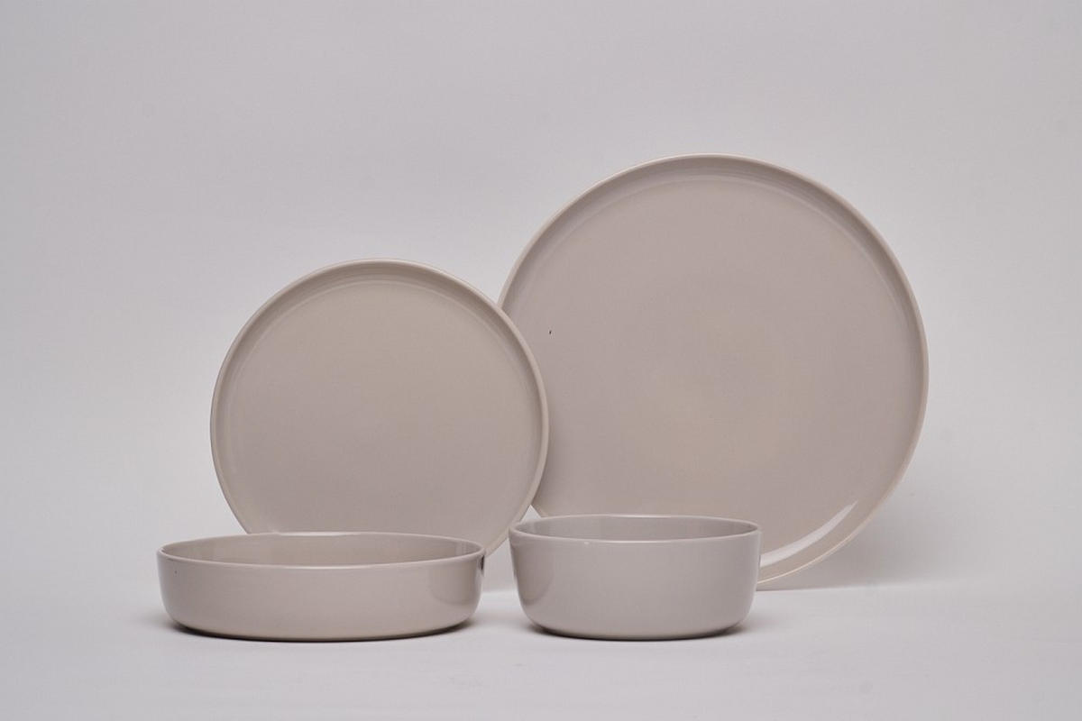 KOMBISERVICE Grau Colori grigio 24-teilig 6 Personen  - Grau, Trend, Keramik - Novel