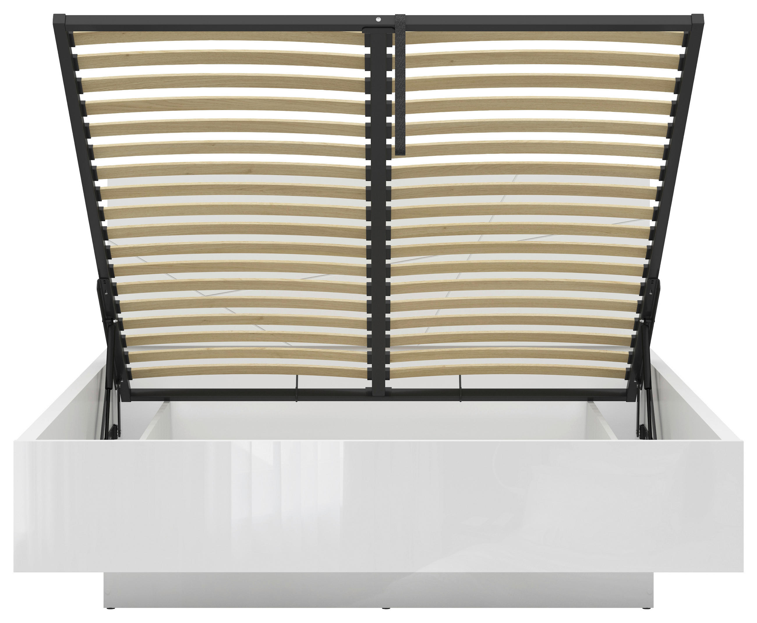 BETT  in Weiß Hochglanz  - Weiß Hochglanz, MODERN (160/200cm) - MID.YOU