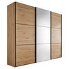 SCHWEBETÜRENSCHRANK in Eiche Artisan  - Schwarz/Eiche Artisan, Holzwerkstoff/Metall (249/222/68cm) - Moderano