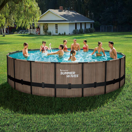 POOL PGP4E01852B 549/132 cm  - Teakfarben, KONVENTIONELL, Kunststoff (549/132cm)