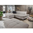 ECKSOFA  in Mikrofaser Hellgrau  198/290 cm  - Hellgrau/Schwarz, Design, Textil/Metall (198/290cm) - Xora