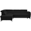 ECKSOFA in Webstoff Schwarz  - Schwarz, Design, Textil/Metall (203/260cm) - Stylife