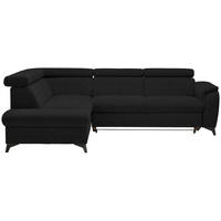 ECKSOFA in Webstoff Schwarz  - Schwarz, Design, Textil/Metall (203/260cm) - Stylife