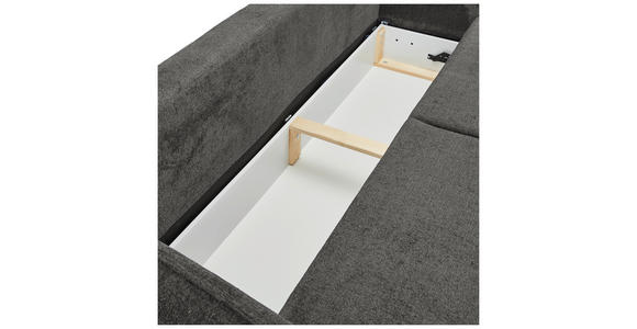 SCHLAFSOFA Chenille Anthrazit Zierkissen, Rückenkissen, Bettkasten  - Anthrazit/Schwarz, KONVENTIONELL, Holz/Textil (238/99/108cm) - Carryhome
