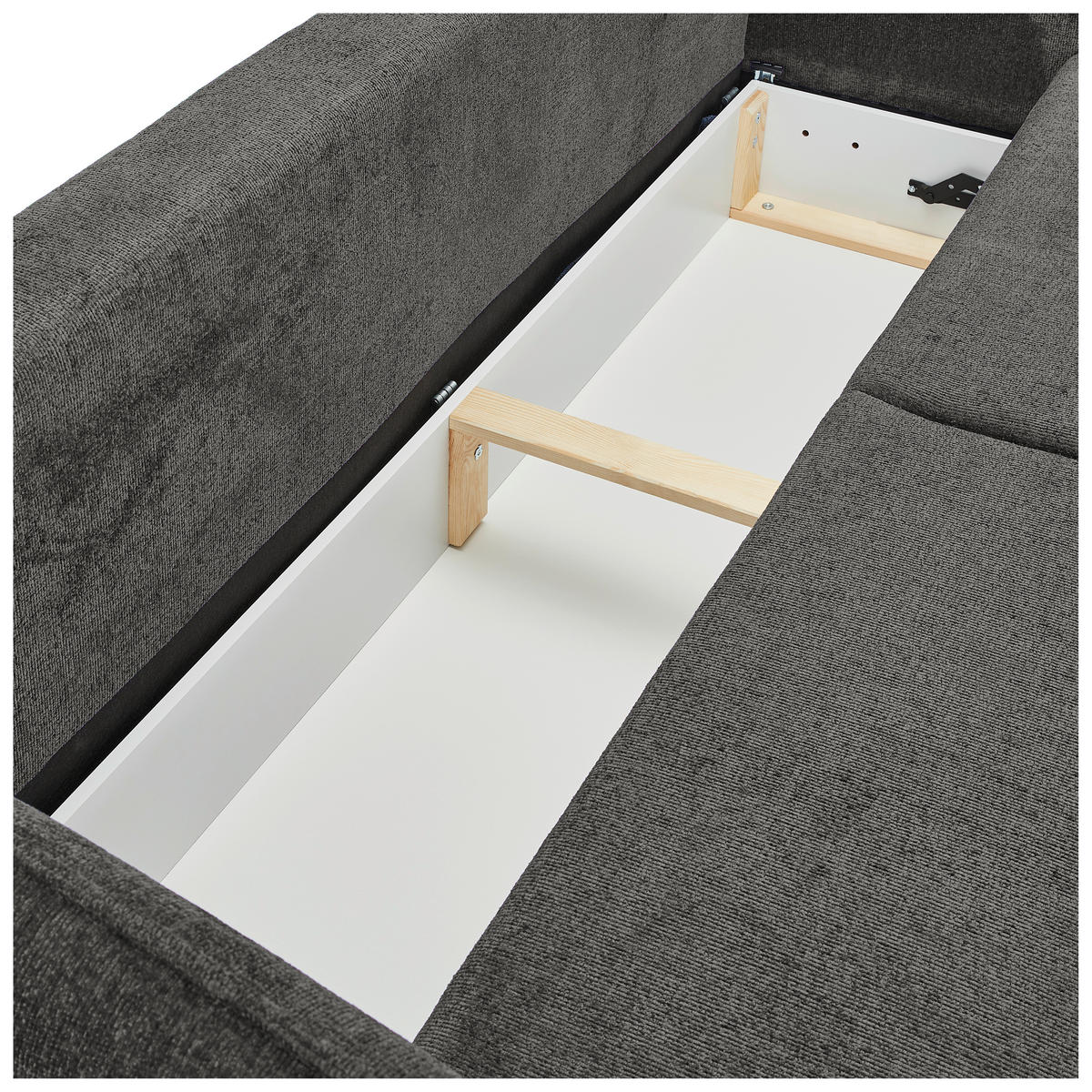 SOFA LEŽAJ antracit  - crna/antracit, Konvencionalno, tekstil/drvo (238/99/108cm) - Carryhome