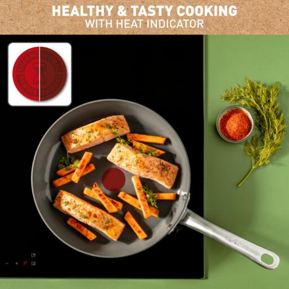 WOKSERPENYŐ 28 cm  - szürke, Basics, fém/kerámia (28cm) - Tefal