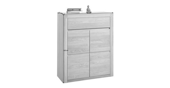 KOMMODE Wildeiche furniert, massiv geölt, gewachst Eichefarben - Eichefarben, KONVENTIONELL, Holz/Holzwerkstoff (85/103/37cm) - Linea Natura