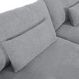 BIGSOFA Cord Hellgrau  - Hellgrau/Schwarz, KONVENTIONELL, Kunststoff/Textil (260/66/115cm) - Carryhome