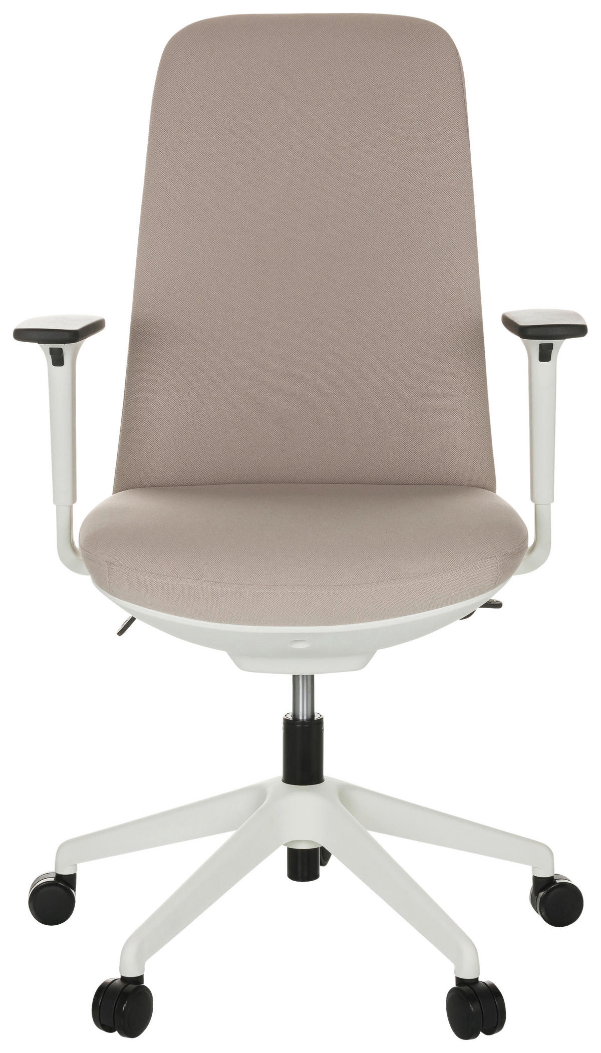 OTOČNÁ ŽIDLE, béžová - bílá/černá, Basics, textil/plast (70/103-113/70cm) - MID.YOU