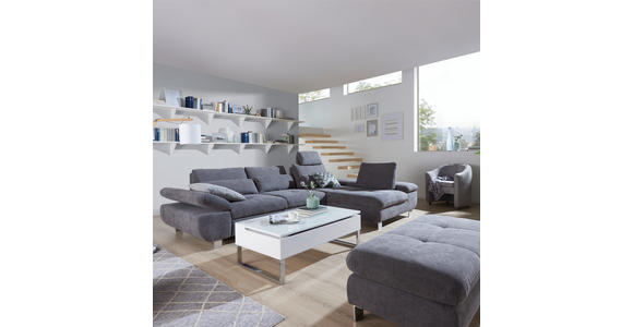 ECKSOFA Grau Webstoff  - Alufarben/Grau, Design, Textil (203/310cm) - Xora