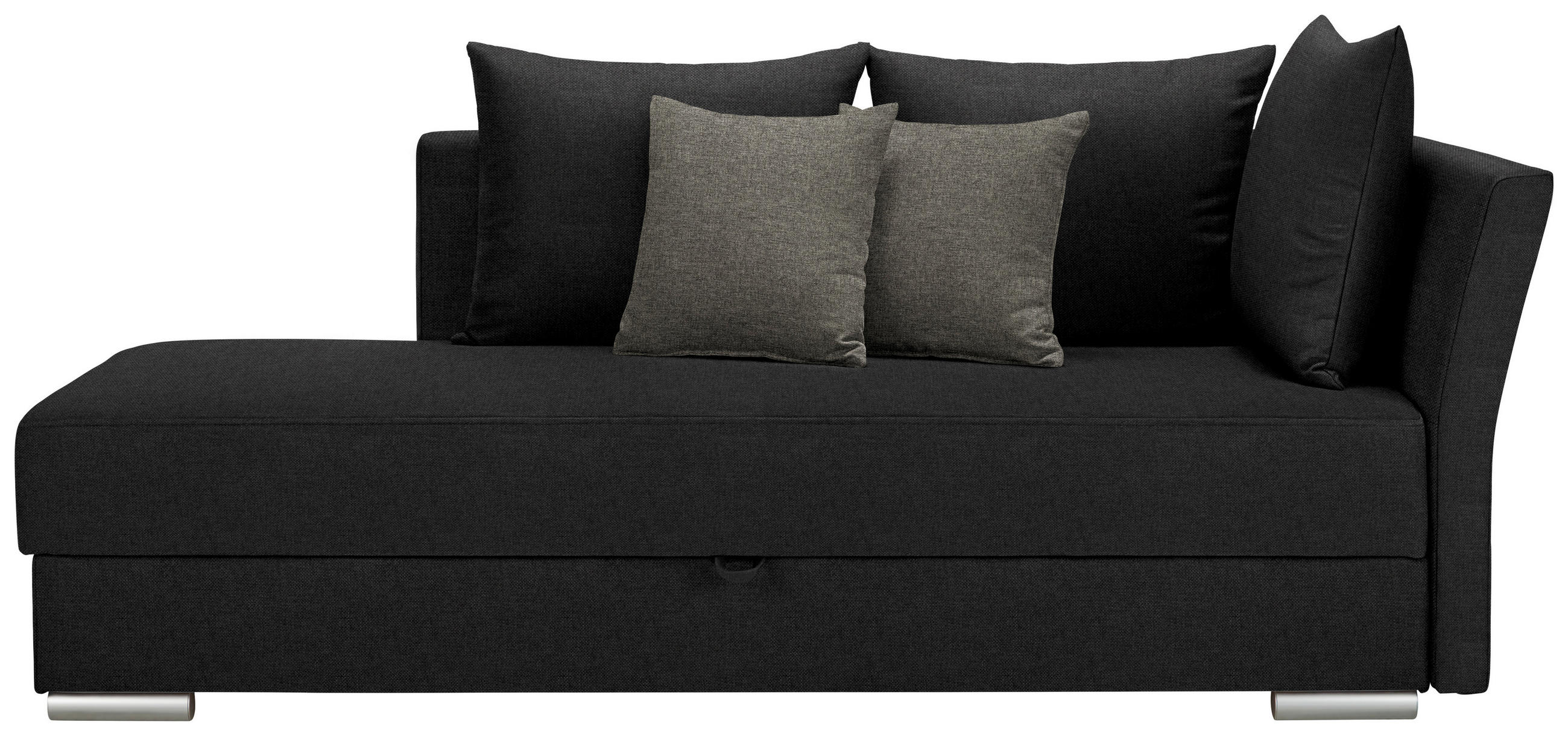 HEVERŐ textil grafitszürke  - krómszínű/grafitszürke, Design, műanyag/textil (220/93/100cm) - Xora