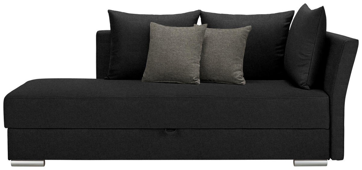 HEVERŐ textil grafitszürke  - krómszínű/grafitszürke, Design, műanyag/textil (220/93/100cm) - Xora