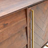 SIDEBOARD Akazie furniert Akaziefarben Einlegeböden  - Messingfarben/Akaziefarben, KONVENTIONELL, Holz/Metall (180/80/45cm) - Ambia Home