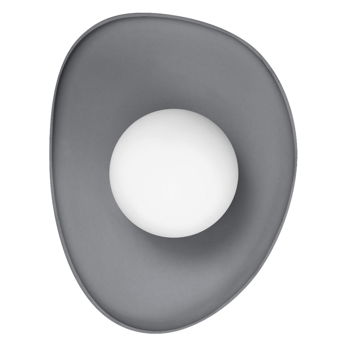WANDLEUCHTE 20/13,5/26 cm   - Grau, Natur, Glas/Stein (20/13,5/26cm) - Ledvance