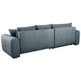 ECKSOFA in Velours Blau  - Blau/Schwarz, KONVENTIONELL, Kunststoff/Textil (168/298cm) - Carryhome