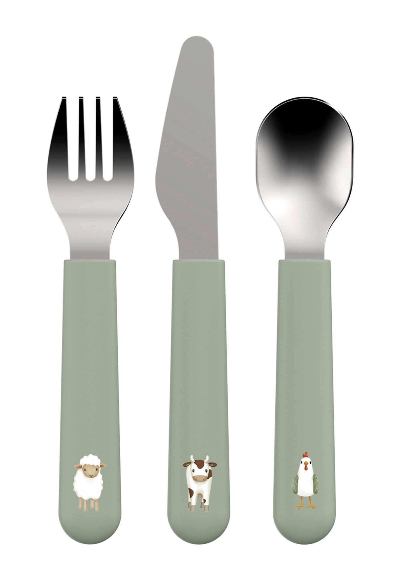 KINDERBESTECK - Olivgrün, Basics, Kunststoff/Metall (12/1,7/19,3cm) - Mepal