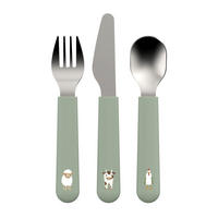 KINDERBESTECK - Olivgrün, Basics, Kunststoff/Metall (12/1,7/19,3cm) - Mepal