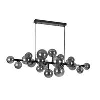 HÄNGELEUCHTE Dglas 120/40/150 cm   - Schwarzchrom, Design, Glas/Metall (120/40/150cm) - Dieter Knoll