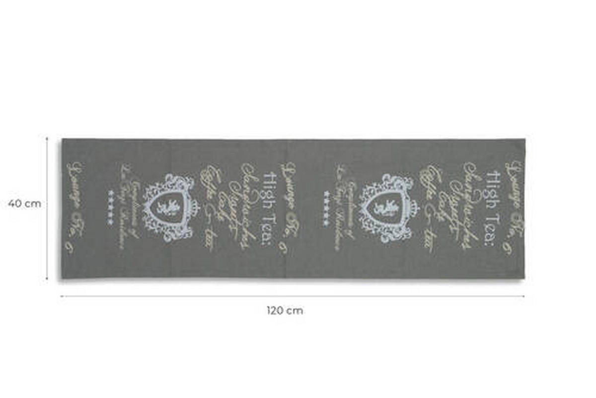 TISCHLÄUFER 40/140 cm  - Weiß/Grau, Basics, Textil (40/140cm)