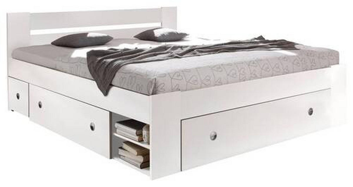 BETTANLAGE 180/200 cm  in Weiss   - Weiss, Modern (180/200cm) - MID.YOU