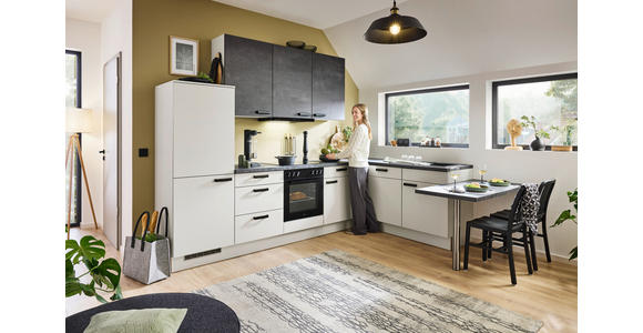 ECKKÜCHE XO 21 305/245 cm  in Hellgrau, Dunkelgrau  - Dunkelgrau/Hellgrau, Design, Holzwerkstoff/Metall (305/245cm) - Xora