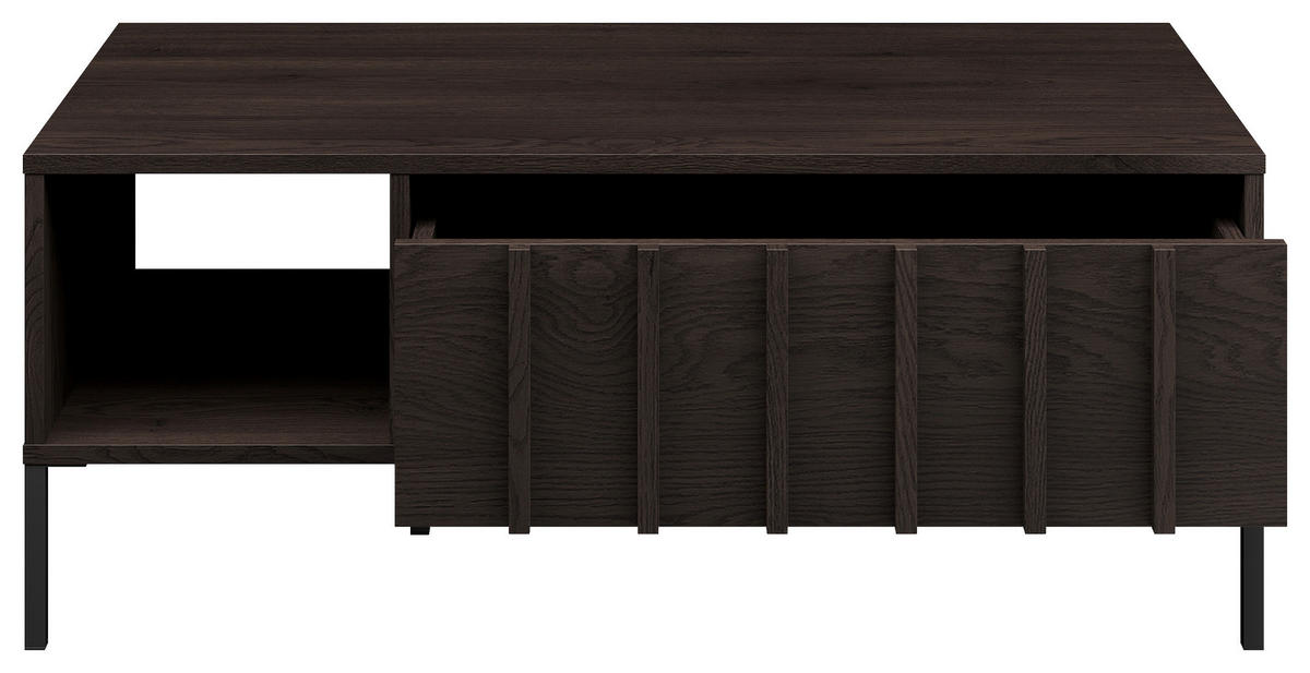 COUCHTISCH in Holz  - Wengefarben/Schwarz, Design, Holz/Metall (100/55/40cm) - MID.YOU