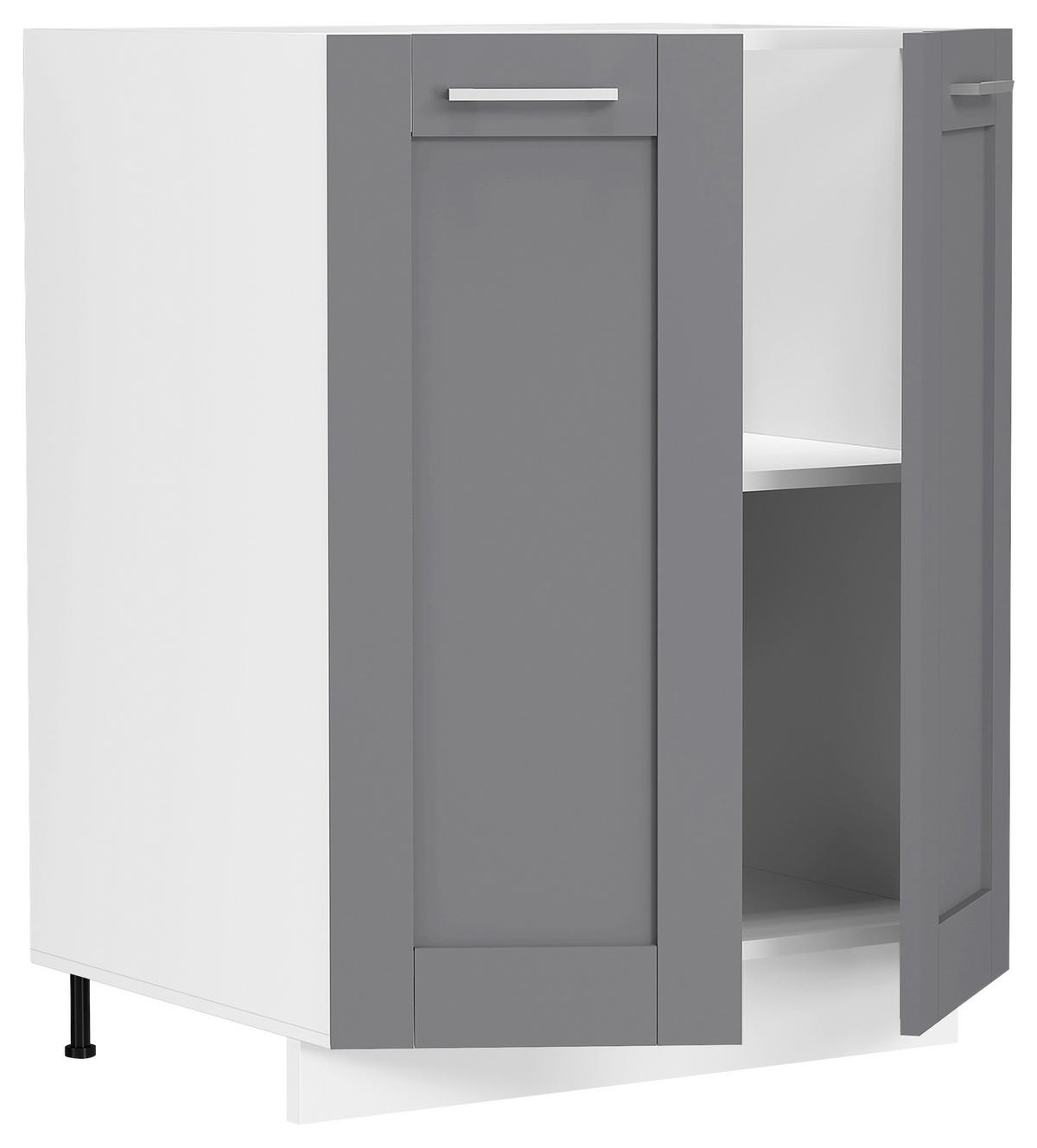 KÜCHENUNTERSCHRANK 60/82/46 cm  in Anthrazit, Weiss  - Weiss/Anthrazit, Trend, Holzwerkstoff/Kunststoff (60/82/46cm) - MID.YOU