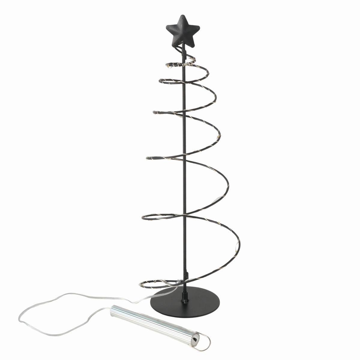 DEKORAČNÍ STROMEK - černá, Basics, kov (13/13/41cm)