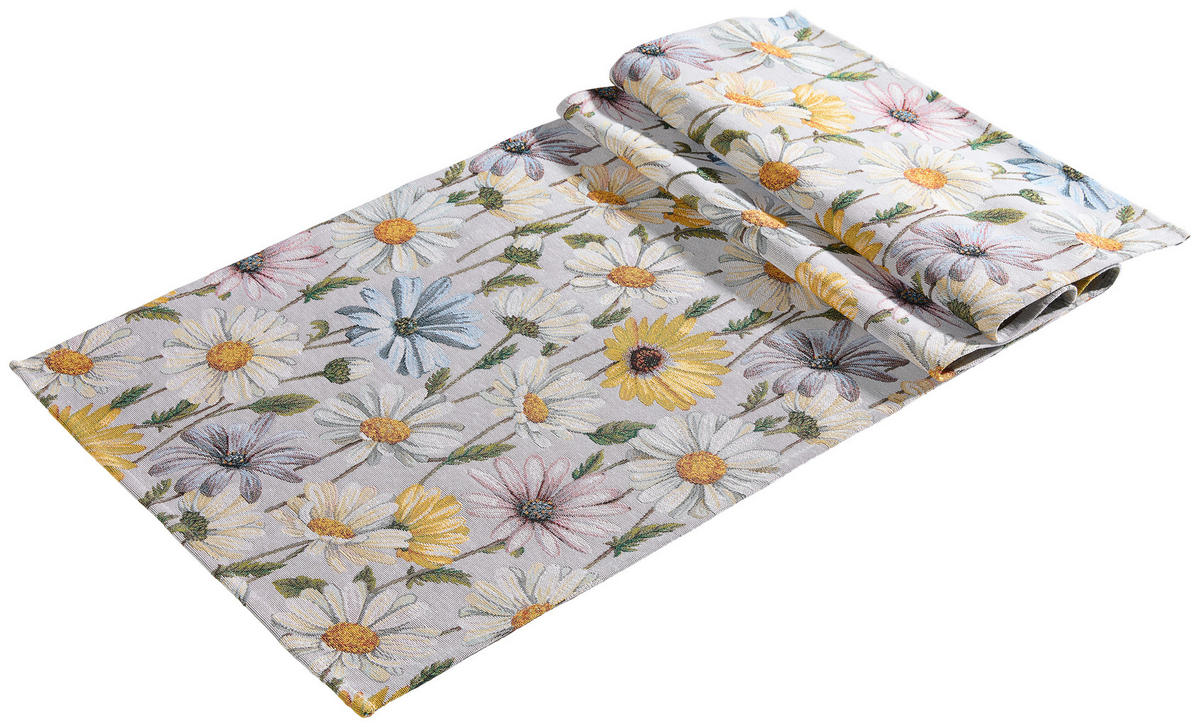 TISCHLÄUFER MARGERITE 43/140 cm  - Multicolor, KONVENTIONELL, Textil (43/140cm) - Esposa