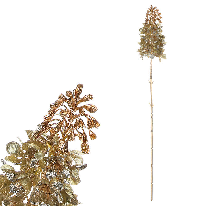 UMELÝ KVET  - zlatá, Basics, plast (10/85/10cm)