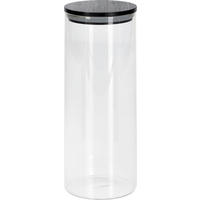 KUTIJA ZA HRANU  1,05 l    - crna, Osnovno, staklo/drvo (8,5/8,5/22cm)