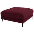 ECKSOFA  in Flachgewebe Rot  177/253 cm  - Rot/Schwarz, Design, Textil/Metall (177/253cm) - Dieter Knoll