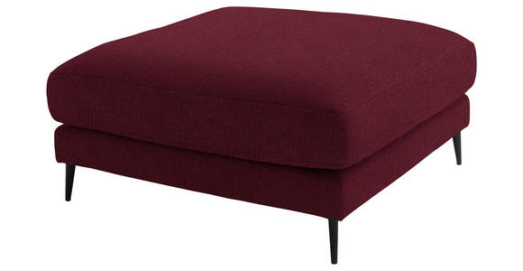 ECKSOFA  in Flachgewebe Rot  177/253 cm  - Rot/Schwarz, Design, Textil/Metall (177/253cm) - Dieter Knoll