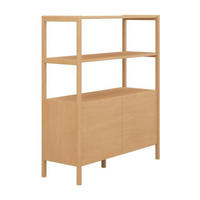 HÖG BYRÅ  120/140/45 cm  - ekfärgad, Design, trä (120/140/45cm) - Skovby