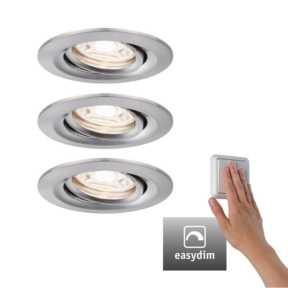 LED-EINBAUSPOT SET 6,6 cm  - Design (6,6cm) - Paulmann