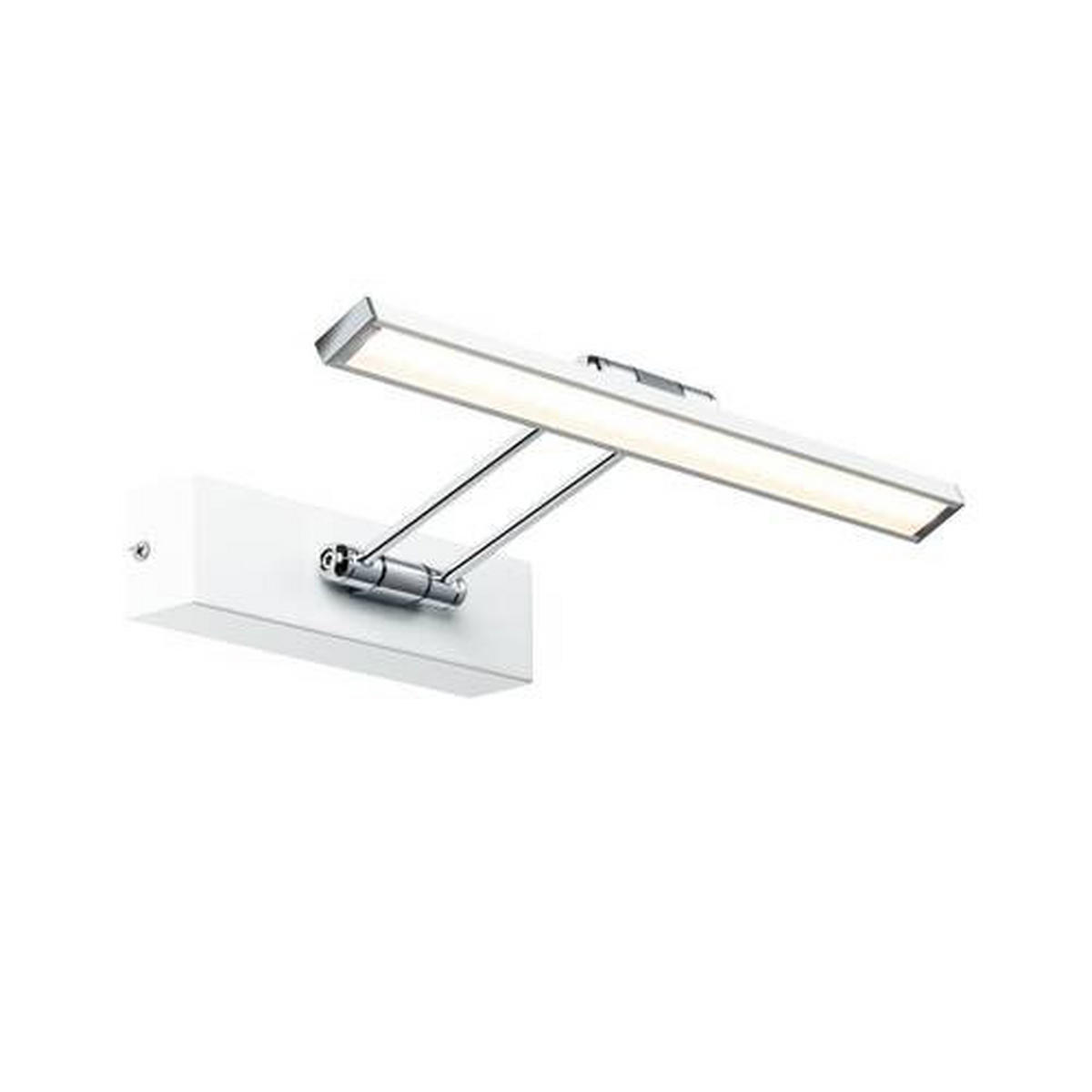BILDERLEUCHTE 29/4,6/4,6 cm   - Chromfarben/Weiß, Basics, Metall (29/4,6/4,6cm) - Paulmann