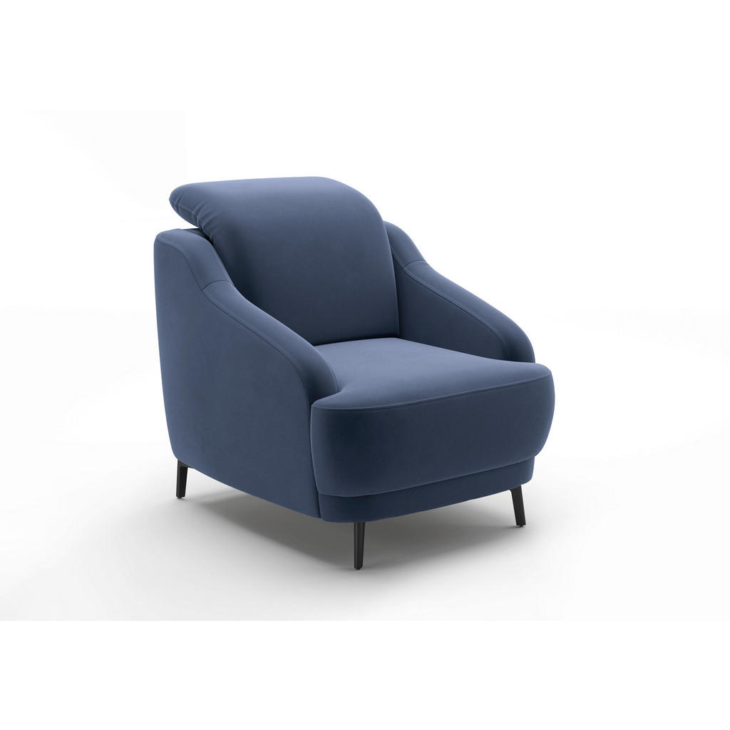 Thumbnail - Sit & More Sessel Blues V, Blau, Textil, 87x93x104 cm, Goldenes M, Oeko-Tex® Standard 100, Made in Europe, DGM-Klimapakt...
