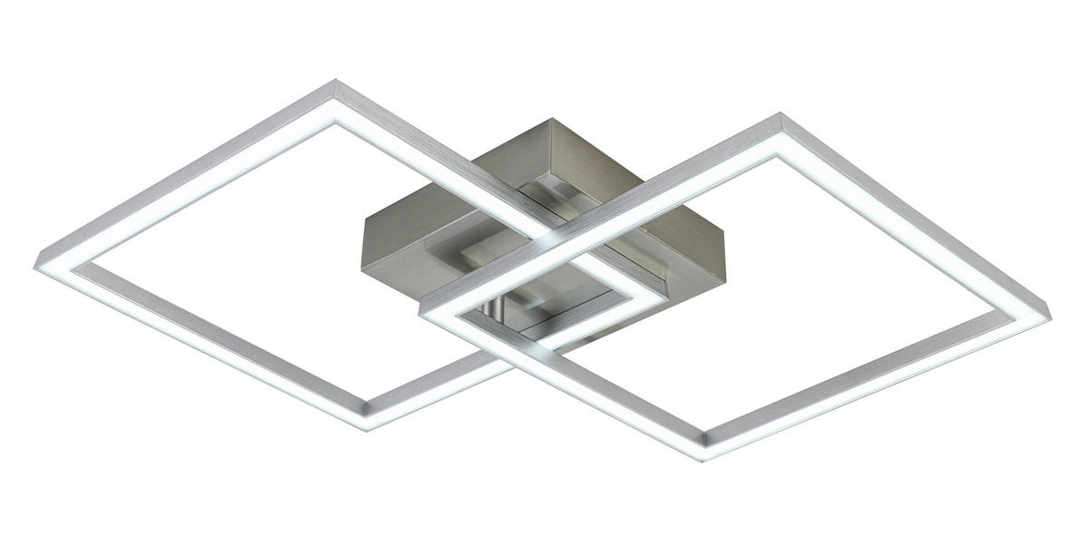 LED PLAFONJERA  - boja nikla/srebrna, Trendi, metal/plastika (57/35/6,5cm) - Boxxx