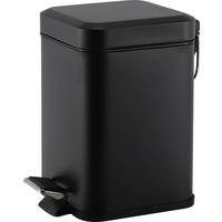 PEDÁLOS SZEMETES 3 l  - fekete, Basics, műanyag/fém (22,5/24,5/16cm) - Homeware