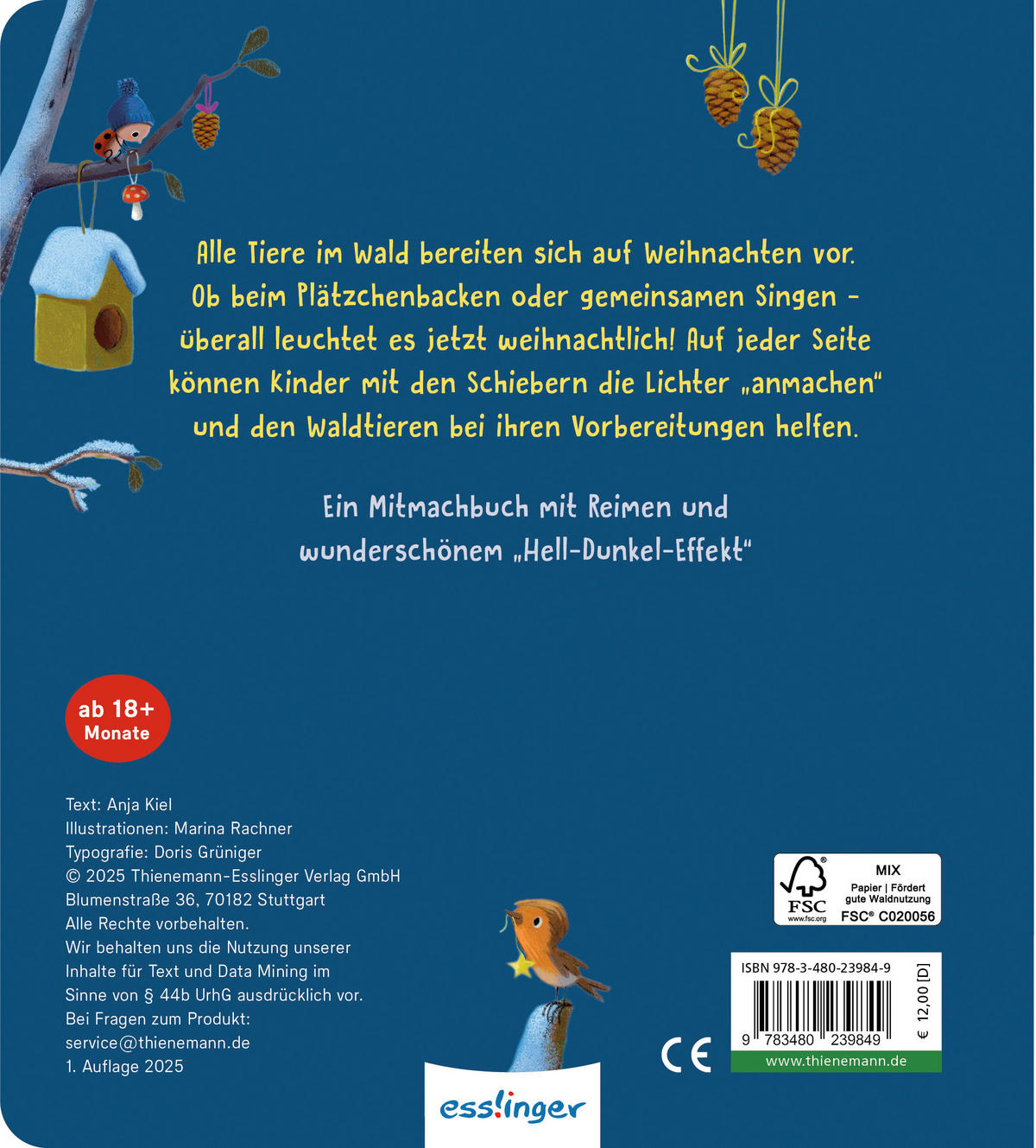 MITMACHBUCH Es leuchtet im Wald, kommt Weihnachten bald?  - Basics (17,6/19,6/1,8cm)