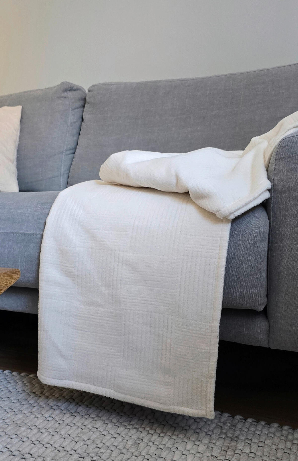 PLÉD 140/200 cm  - natúr színű, Design, textil (140/200cm) - Bio:Vio