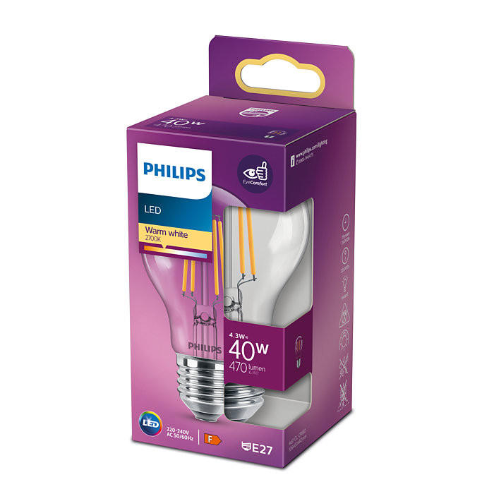 LED ŽARULJA - Basics, staklo (10,6/6/6cm) - Philips