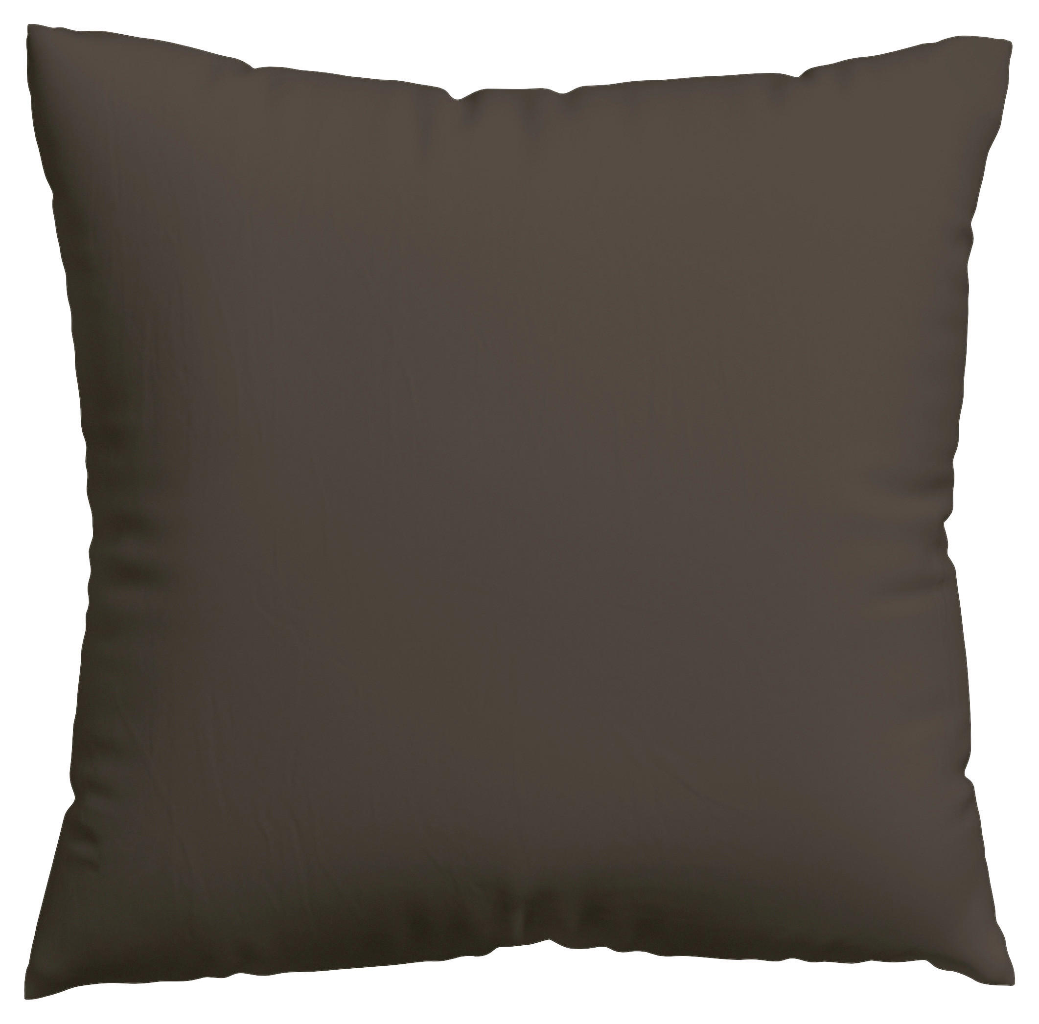 Schlafgut Kissenbezug Woven Satin Dunkelbraun 40x40 cm