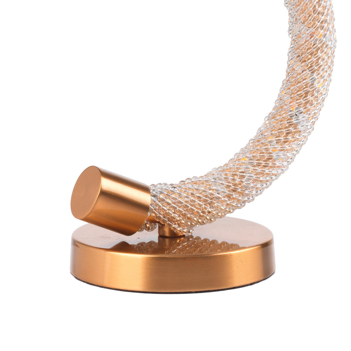 LED-TISCHLEUCHTE 20/20/30 cm   - Beige/Goldfarben, Design, Glas/Kunststoff (20/20/30cm)