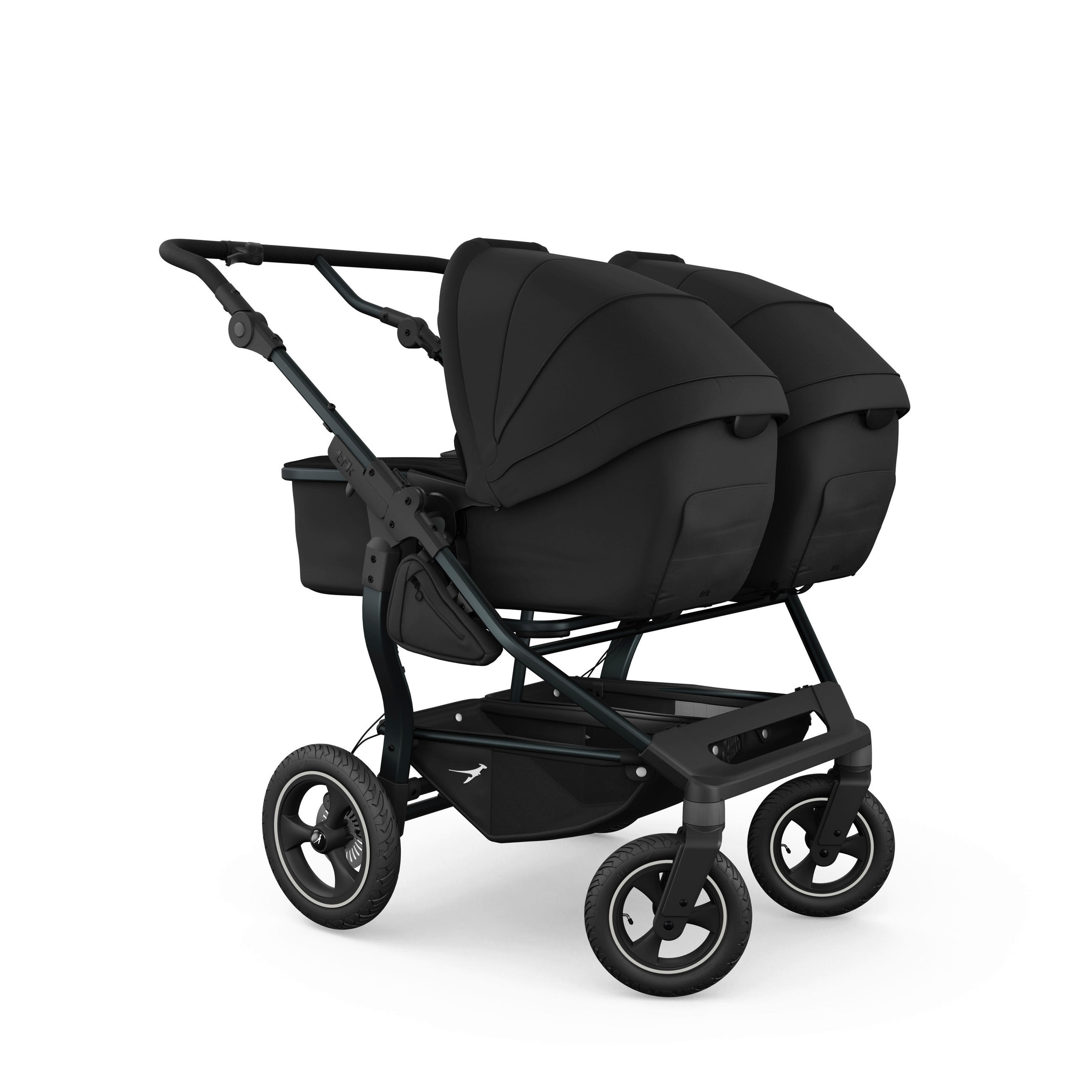 GESCHWISTERWAGEN Duo 2-in-1 Kombi  - Anthrazit/Schwarz, Basics, Textil/Metall (79/111/111cm) - TFK