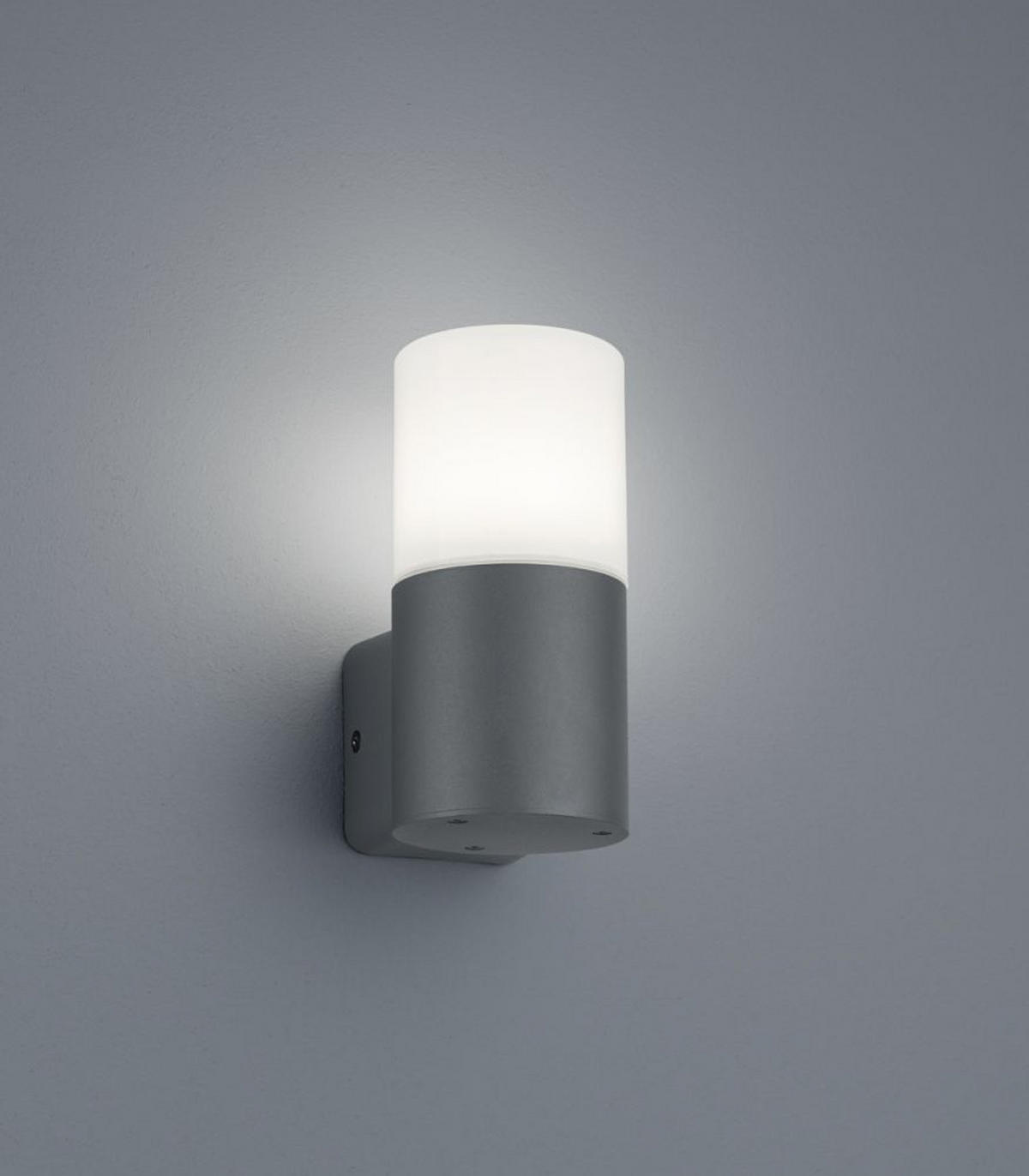 AUßENWANDLEUCHTE 8,5/17,5 cm   - Anthrazit/Weiß, Basics, Kunststoff/Metall (8,5/17,5cm)