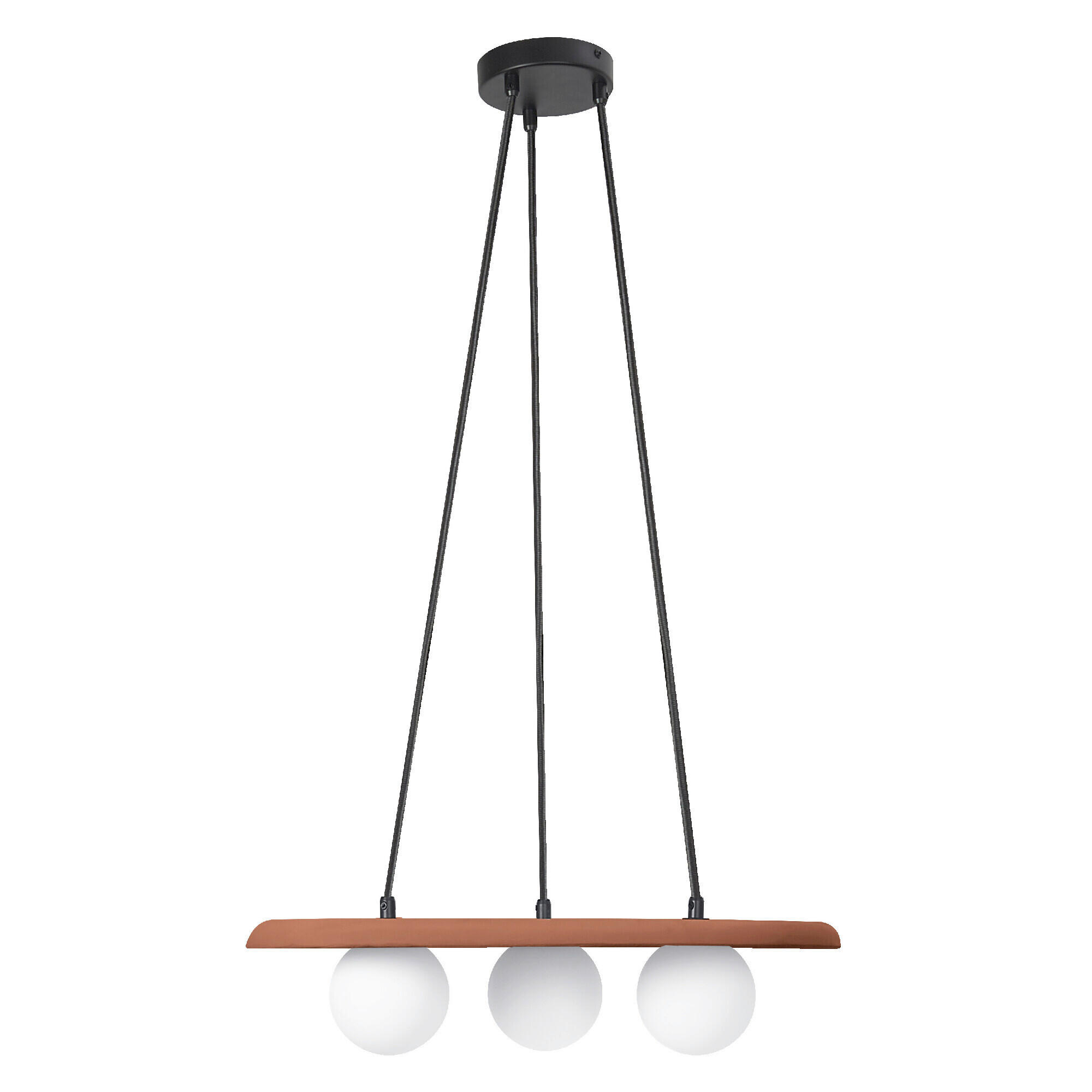 HÄNGELEUCHTE 50/38.5/150 cm  - Braun, Basics, Glas/Stein (50/38.5/150cm) - Osram